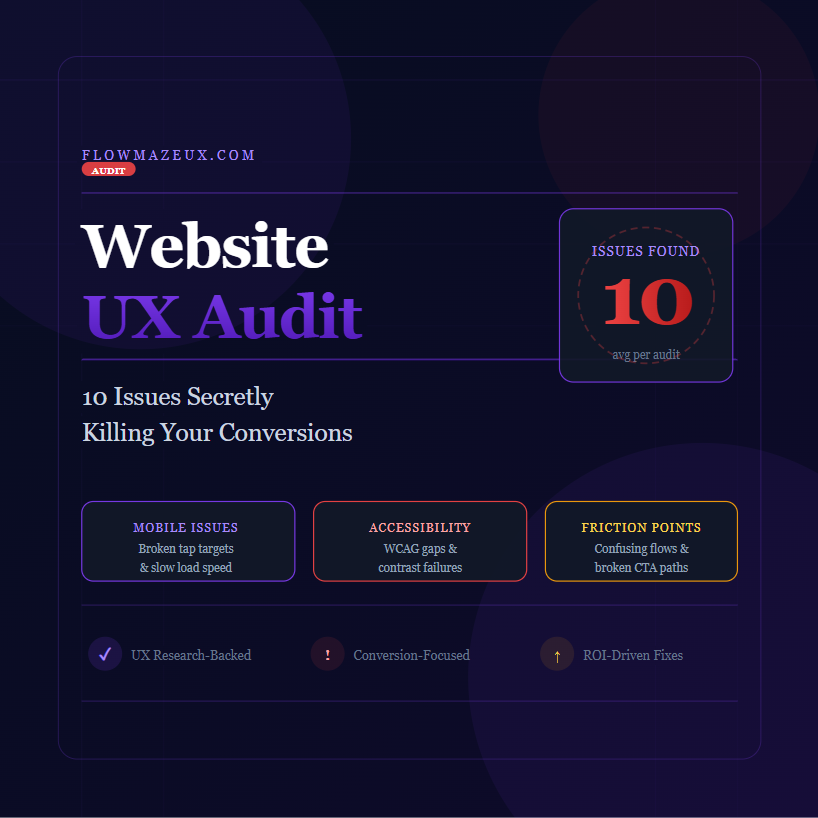 Website UX Audit: 10 Issues Secretly Killing Your Conversions