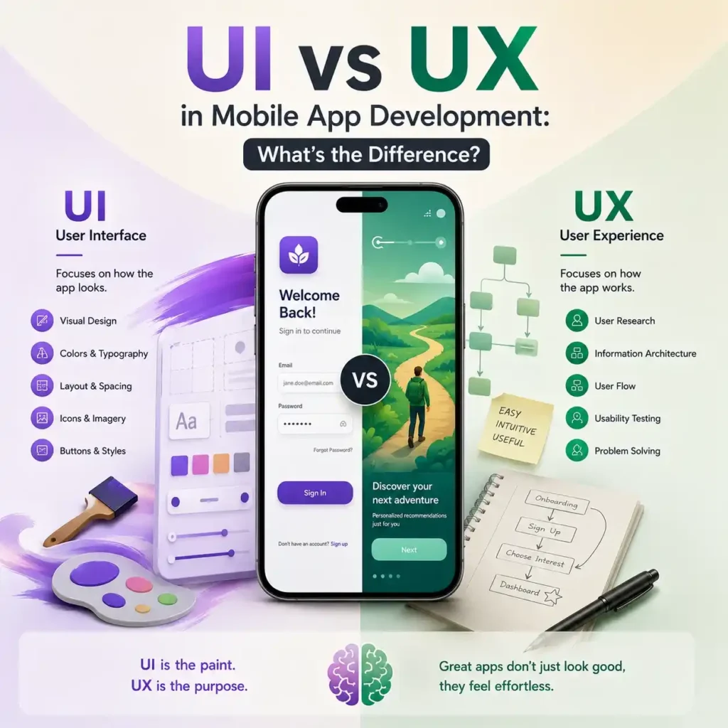 UI vs UX in Mobile App Development: What’s the Difference?