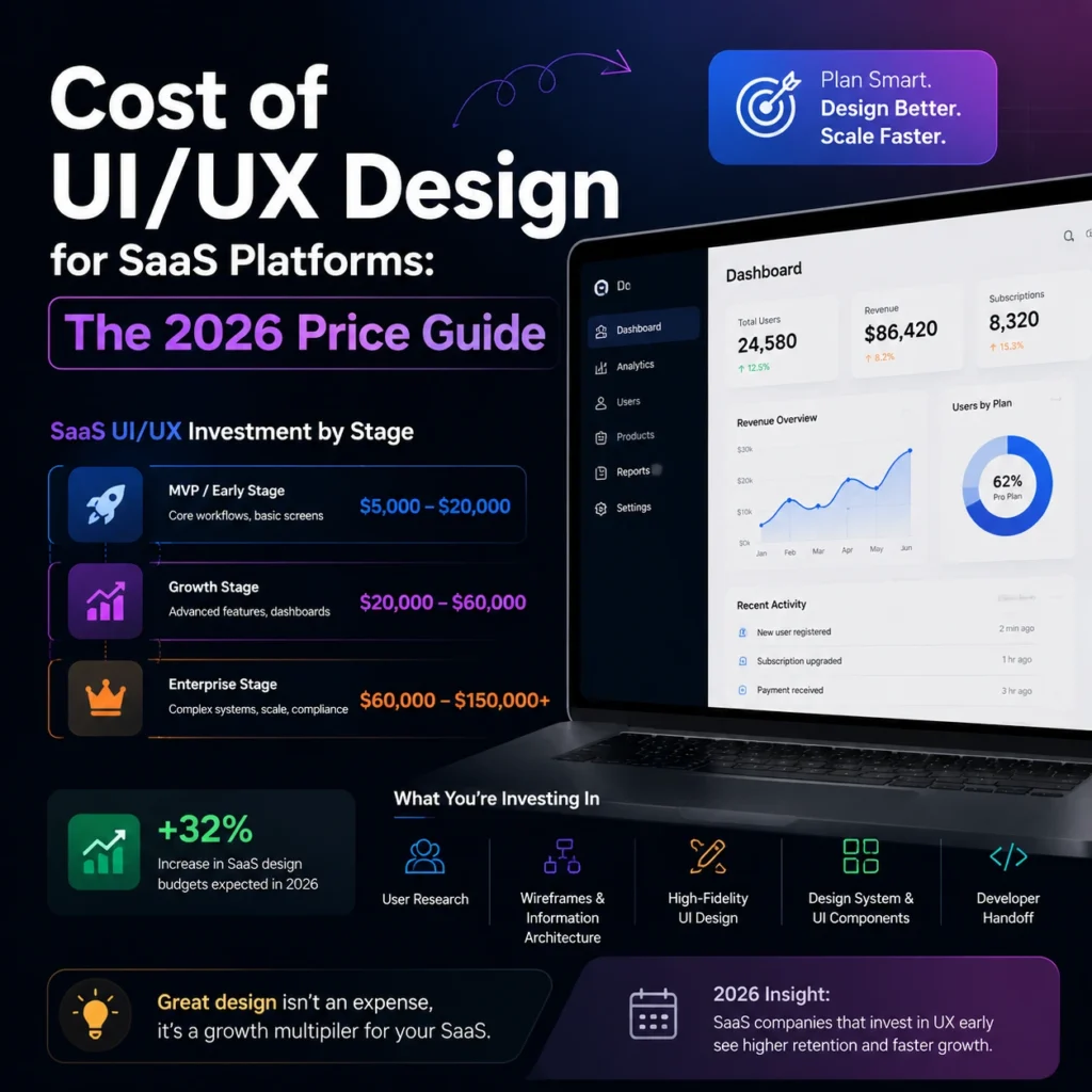 Cost of UIUX Design for SaaS Platforms The 2026 Price Guide