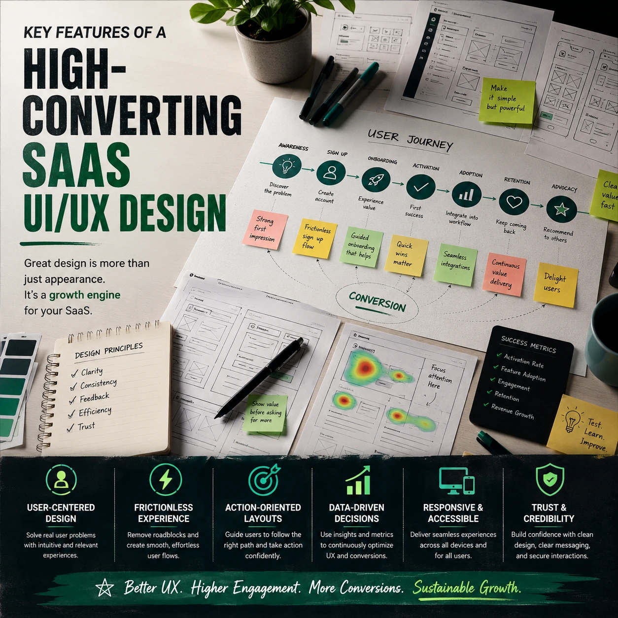 Key Features of a High-Converting SaaS UIUX Design