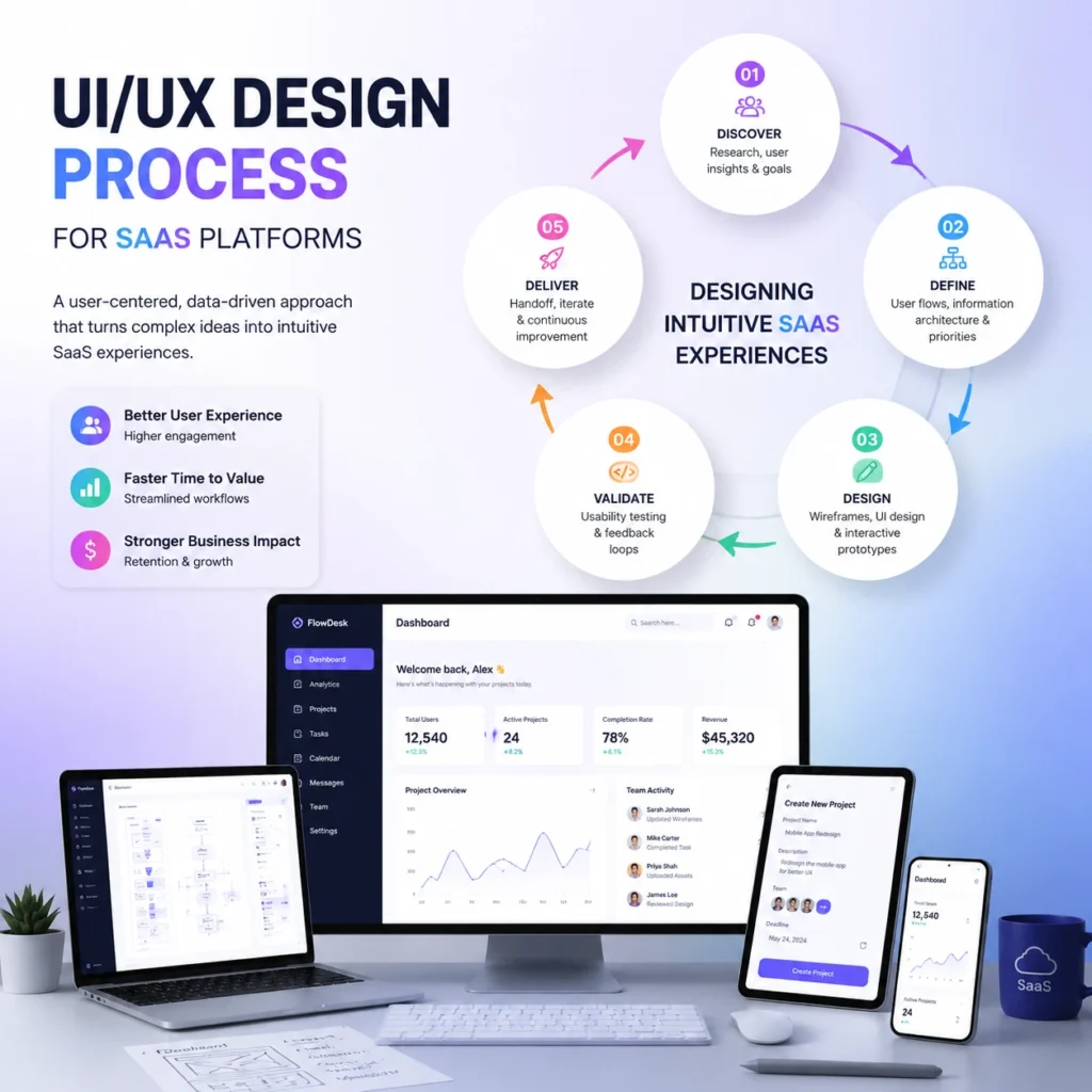 UIUX Design Process for SaaS Platforms