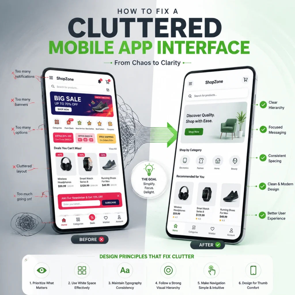 How to Fix a Cluttered Mobile App Interface Design