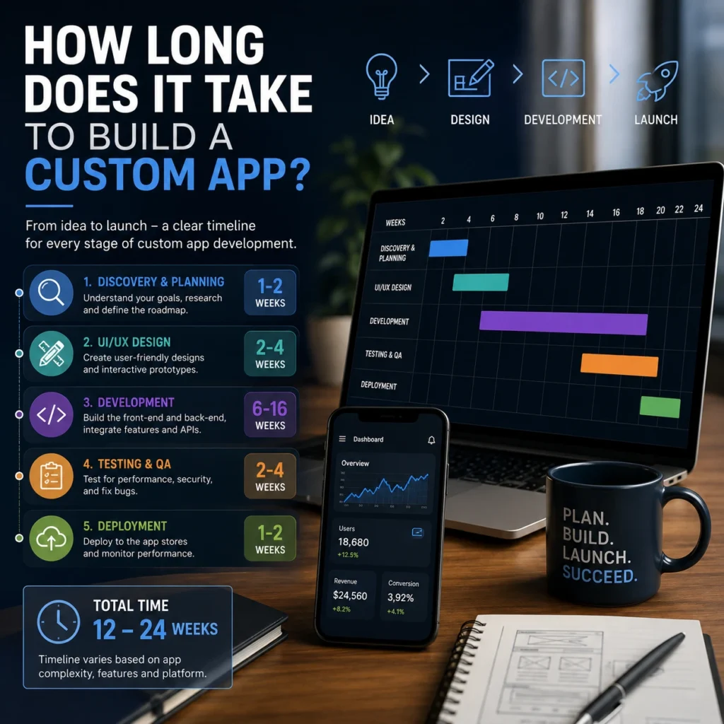How long does it take to build a custom app from idea to launch